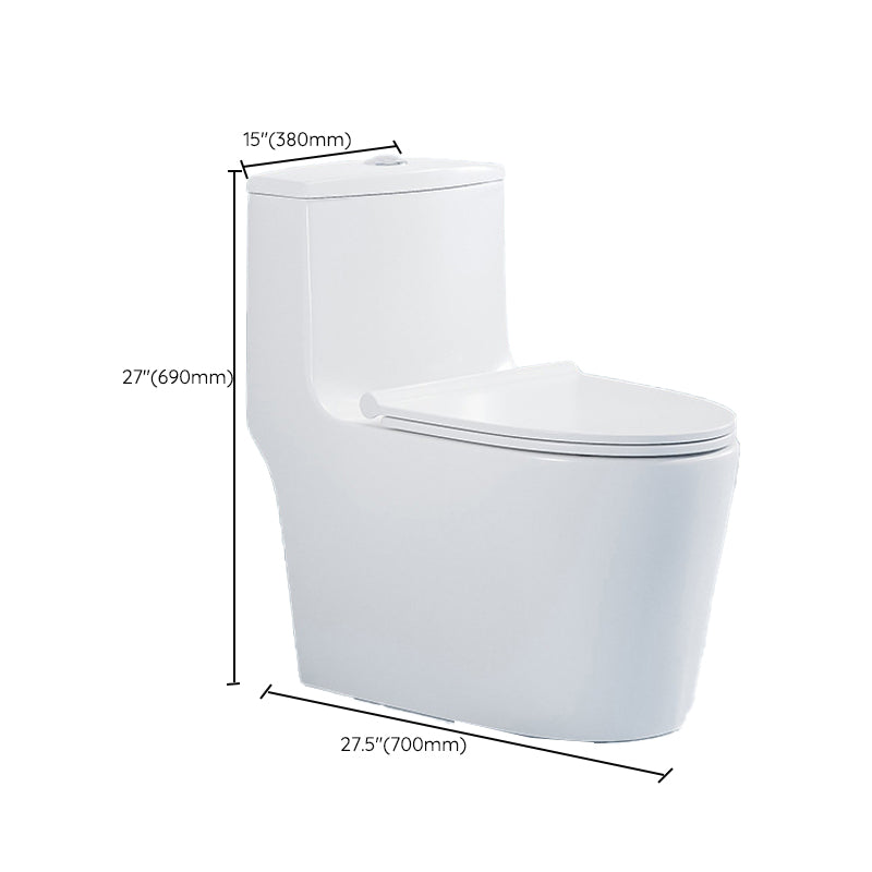 Modern Seat Included Flush Toilet 1-Piece White Urine Toilet for Bathroom Clearhalo 'Bathroom Remodel & Bathroom Fixtures' 'Home Improvement' 'home_improvement' 'home_improvement_toilets' 'Toilets & Bidets' 'Toilets' 7261306