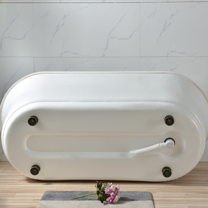 Stand Alone Antique Finish Bathtub Modern Oval Soaking Bath Tub Clearhalo 'Bathroom Remodel & Bathroom Fixtures' 'Bathtubs' 'Home Improvement' 'home_improvement' 'home_improvement_bathtubs' 'Showers & Bathtubs' 7261356