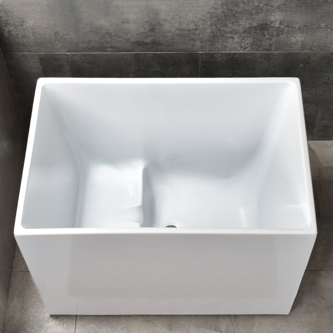 Stand Alone Antique Finish Soaking Bathtub Rectangular Modern Bathtub (Board not Included) With Seat Clearhalo 'Bathroom Remodel & Bathroom Fixtures' 'Bathtubs' 'Home Improvement' 'home_improvement' 'home_improvement_bathtubs' 'Showers & Bathtubs' 7261398