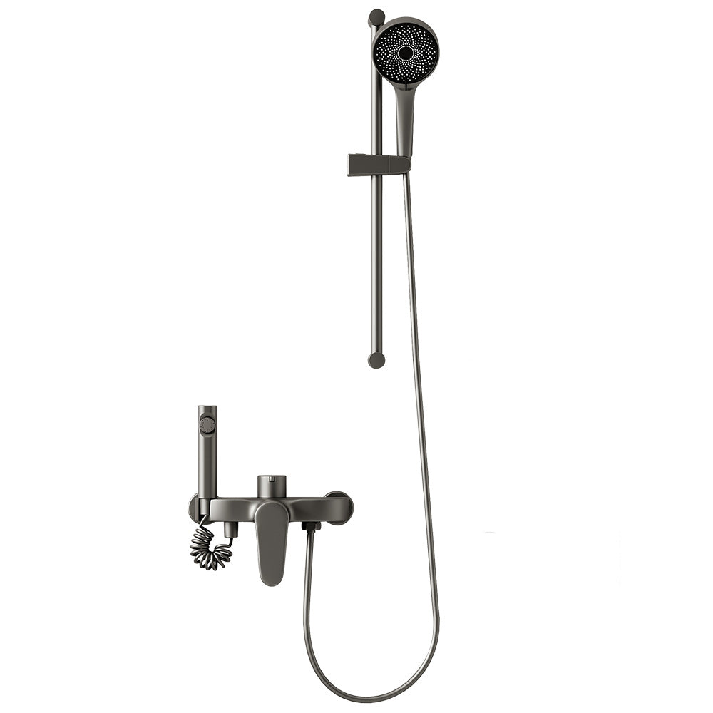 Modern Shower Set Brass Temperature Control Slide Bar Included Shower Trim Clearhalo 'Bathroom Remodel & Bathroom Fixtures' 'Home Improvement' 'home_improvement' 'home_improvement_shower_faucets' 'Shower Faucets & Systems' 'shower_faucets' 'Showers & Bathtubs Plumbing' 'Showers & Bathtubs' 7264753