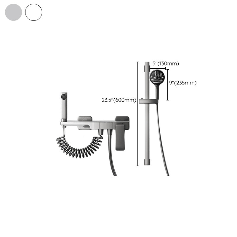 Modern Shower Set Brass Temperature Control Slide Bar Included Shower Trim Clearhalo 'Bathroom Remodel & Bathroom Fixtures' 'Home Improvement' 'home_improvement' 'home_improvement_shower_faucets' 'Shower Faucets & Systems' 'shower_faucets' 'Showers & Bathtubs Plumbing' 'Showers & Bathtubs' 7264764