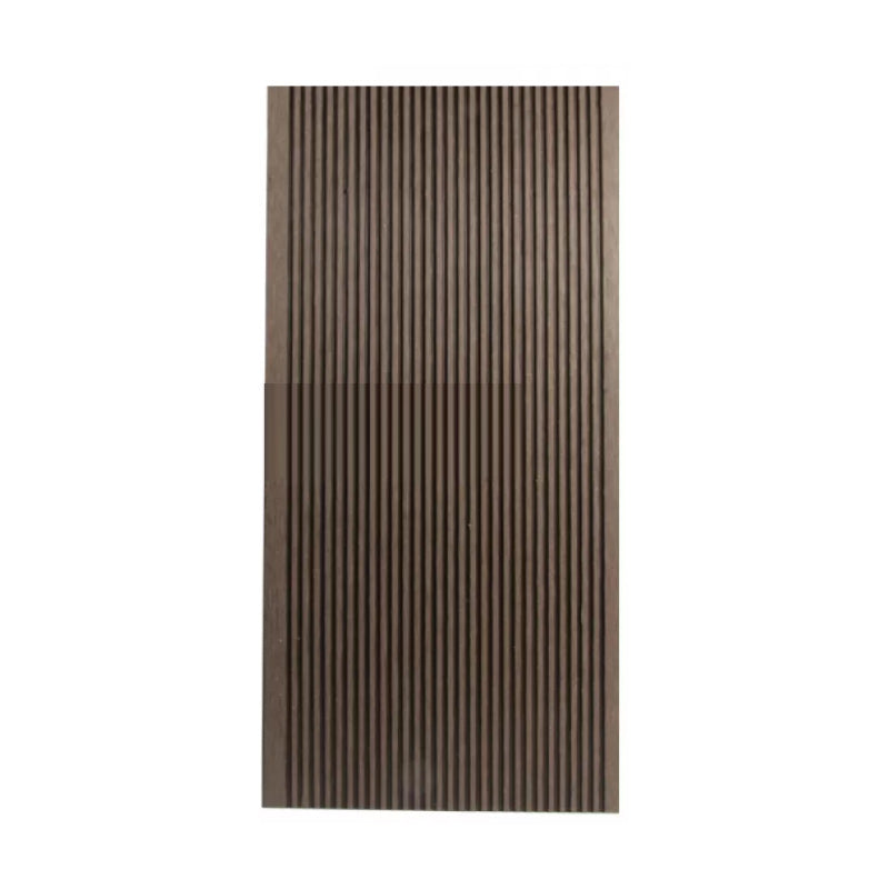 Non-fading Outdoor WPC Flooring Rectangle Modern Style Waterproof Nail Flooring Coffee Vertical Grain Clearhalo 'Flooring 'Hardwood Flooring' 'hardwood_flooring' 'Home Improvement' 'home_improvement' 'home_improvement_hardwood_flooring' Walls and Ceiling' 7265978