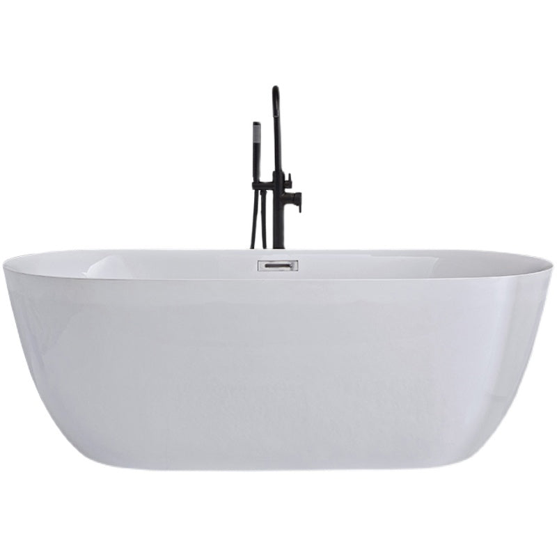 Antique Finish Stand Alone Bathtub Modern Oval Soaking Bath Tub Clearhalo 'Bathroom Remodel & Bathroom Fixtures' 'Bathtubs' 'Home Improvement' 'home_improvement' 'home_improvement_bathtubs' 'Showers & Bathtubs' 7266639