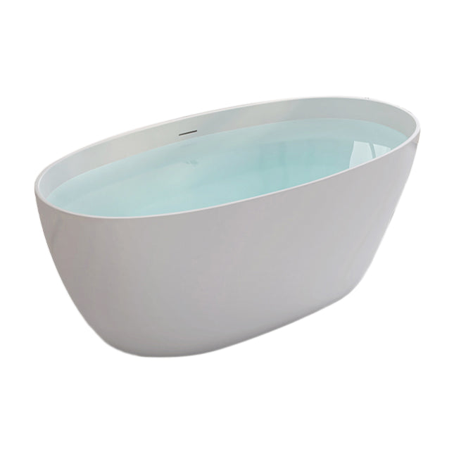 Antique Finish Stand Alone Bath Soaking Modern Oval Bath Tub Clearhalo 'Bathroom Remodel & Bathroom Fixtures' 'Bathtubs' 'Home Improvement' 'home_improvement' 'home_improvement_bathtubs' 'Showers & Bathtubs' 7266661