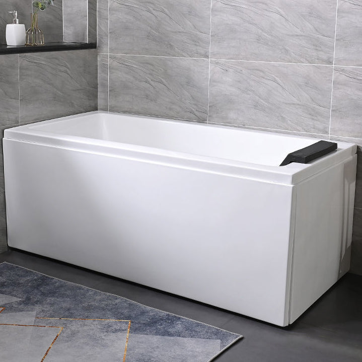 Freestanding Antique Finish Soaking Bath Rectangular Modern Bath Tub 71"L x 30"W x 22"H Left Tub with Pillow Clearhalo 'Bathroom Remodel & Bathroom Fixtures' 'Bathtubs' 'Home Improvement' 'home_improvement' 'home_improvement_bathtubs' 'Showers & Bathtubs' 7266680