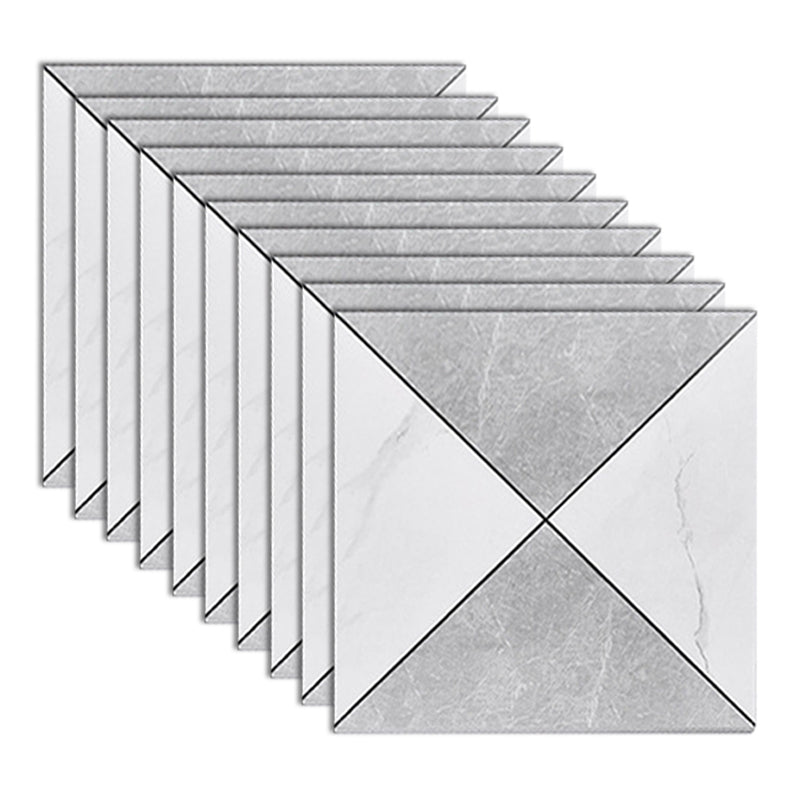 Ceramic Floor Tile Straight Edge Square Waterproof Matte Floor Tile Gray-White 16"L x 16"W x 0.4"H Clearhalo 'Floor Tiles & Wall Tiles' 'floor_tiles_wall_tiles' 'Flooring 'Home Improvement' 'home_improvement' 'home_improvement_floor_tiles_wall_tiles' Walls and Ceiling' 7269065