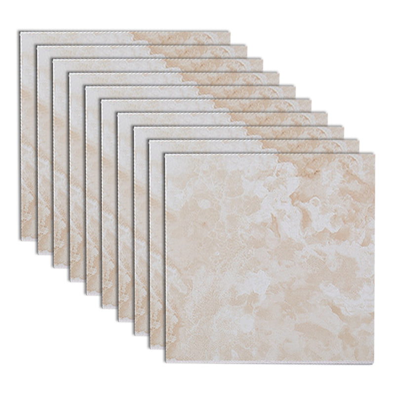 Ceramic Floor Tile Straight Edge Square Waterproof Matte Floor Tile Light Yellow 16"L x 16"W x 0.4"H Clearhalo 'Floor Tiles & Wall Tiles' 'floor_tiles_wall_tiles' 'Flooring 'Home Improvement' 'home_improvement' 'home_improvement_floor_tiles_wall_tiles' Walls and Ceiling' 7269072