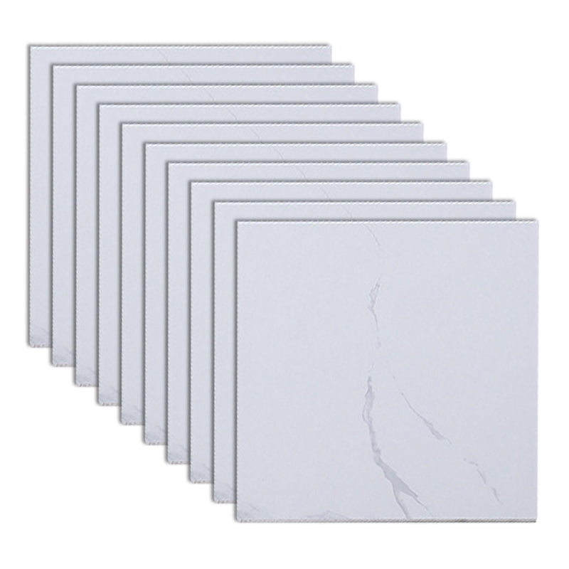 Ceramic Floor Tile Straight Edge Square Waterproof Matte Floor Tile Textured White 16"L x 16"W x 0.4"H Clearhalo 'Floor Tiles & Wall Tiles' 'floor_tiles_wall_tiles' 'Flooring 'Home Improvement' 'home_improvement' 'home_improvement_floor_tiles_wall_tiles' Walls and Ceiling' 7269086