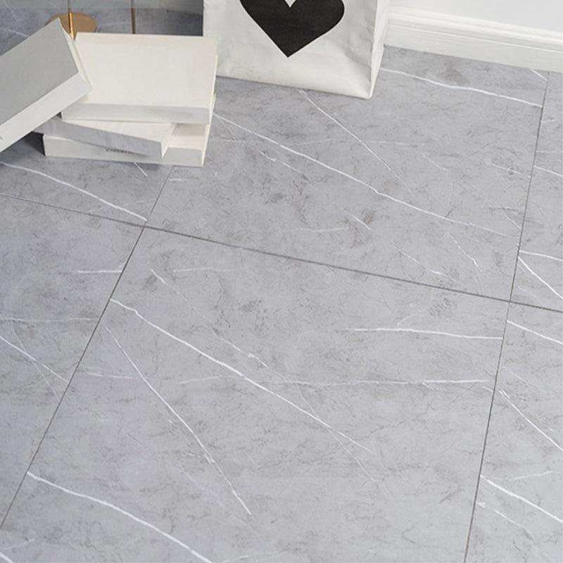 Modern Vinyl Tile Plastic Peel and Stick Marble Look Fade Resistant Tile Flooring Light Gray Clearhalo 'Flooring 'Home Improvement' 'home_improvement' 'home_improvement_vinyl_flooring' 'Vinyl Flooring' 'vinyl_flooring' Walls and Ceiling' 7269125