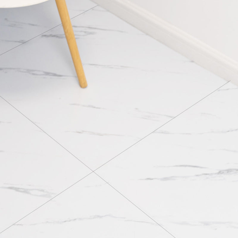 Modern Vinyl Tile Plastic Peel and Stick Marble Look Fade Resistant Tile Flooring White Clearhalo 'Flooring 'Home Improvement' 'home_improvement' 'home_improvement_vinyl_flooring' 'Vinyl Flooring' 'vinyl_flooring' Walls and Ceiling' 7269132