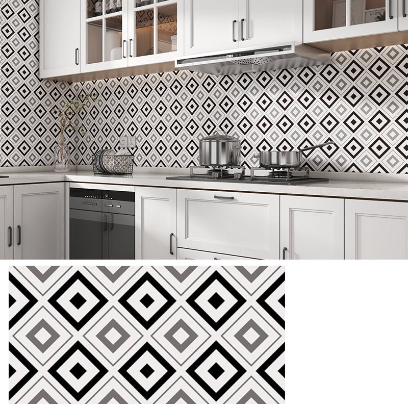 PVC Rectangular 12" X 23" 5-Pack Peel & Stick Mosaic Tile Kitchen and Bathroom Backsplash Grey Clearhalo 'Flooring 'Home Improvement' 'home_improvement' 'home_improvement_peel_stick_blacksplash' 'Peel & Stick Backsplash Tile' 'peel_stick_blacksplash' 'Walls & Ceilings' Walls and Ceiling' 7269234