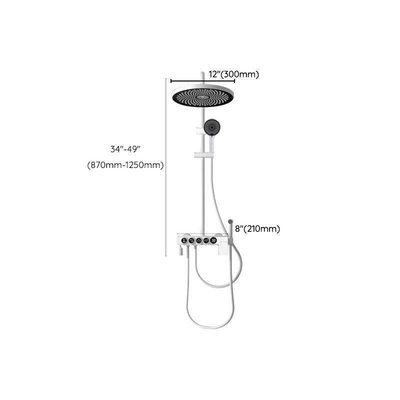 Modern Shower Combo Brass Handheld Shower Head Wall Mounted Shower Set Clearhalo 'Bathroom Remodel & Bathroom Fixtures' 'Home Improvement' 'home_improvement' 'home_improvement_shower_faucets' 'Shower Faucets & Systems' 'shower_faucets' 'Showers & Bathtubs Plumbing' 'Showers & Bathtubs' 7271194