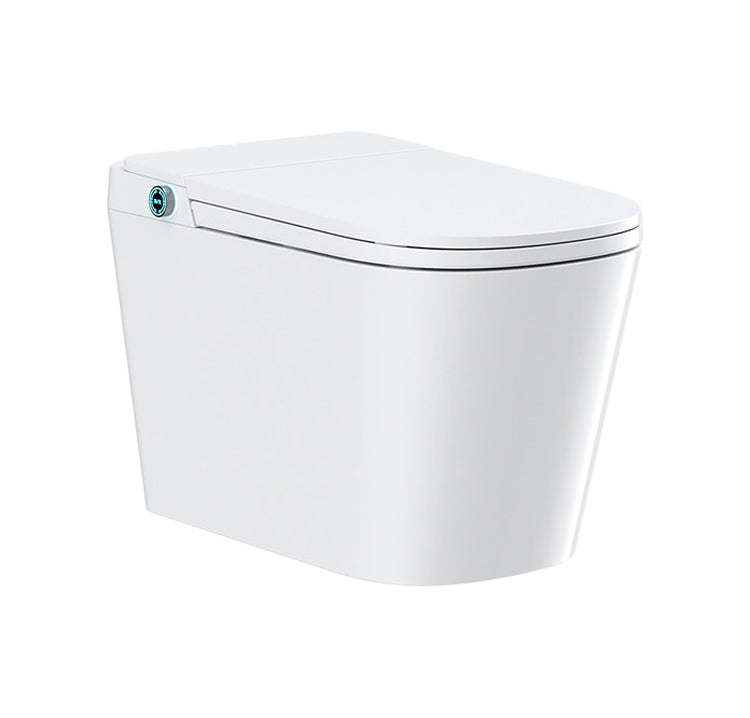 Contemporary Floor Mount Bidet Foot Sensor Elongated White Heated Seat Clearhalo 'Bathroom Remodel & Bathroom Fixtures' 'Bidets' 'Home Improvement' 'home_improvement' 'home_improvement_bidets' 'Toilets & Bidets' 7271242