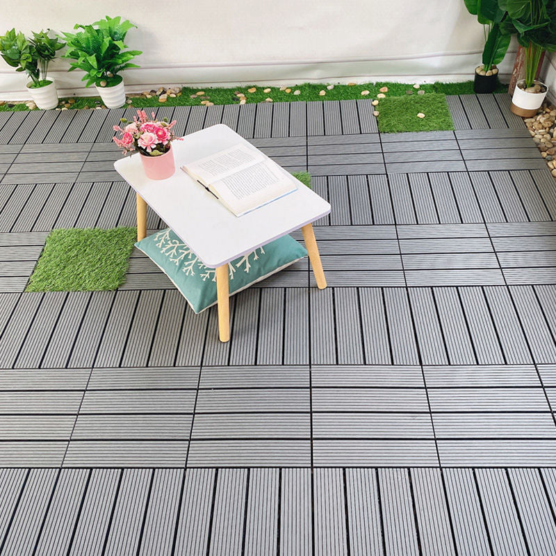 Interlocking Patio Flooring Tiles Striped Pattern Flooring Tiles Garden Clearhalo 'Home Improvement' 'home_improvement' 'home_improvement_outdoor_deck_tiles_planks' 'Outdoor Deck Tiles & Planks' 'Outdoor Flooring & Tile' 'Outdoor Remodel' 'outdoor_deck_tiles_planks' 7274407