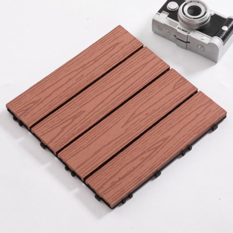 Interlocking Patio Flooring Tiles Striped Pattern Flooring Tiles Garden Rosewood Straight Grain Clearhalo 'Home Improvement' 'home_improvement' 'home_improvement_outdoor_deck_tiles_planks' 'Outdoor Deck Tiles & Planks' 'Outdoor Flooring & Tile' 'Outdoor Remodel' 'outdoor_deck_tiles_planks' 7274408