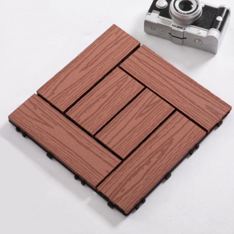 Interlocking Patio Flooring Tiles Striped Pattern Flooring Tiles Garden Rosewood Transformation Clearhalo 'Home Improvement' 'home_improvement' 'home_improvement_outdoor_deck_tiles_planks' 'Outdoor Deck Tiles & Planks' 'Outdoor Flooring & Tile' 'Outdoor Remodel' 'outdoor_deck_tiles_planks' 7274433