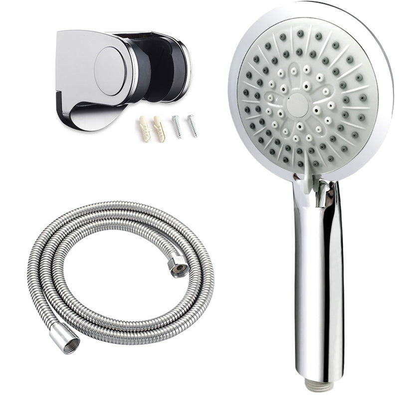 Contemporary Handheld Shower Head Adjustable Spray Pattern Silver Shower Head Shower Heads & Hose & Wall pedestal 5 Clearhalo 'Bathroom Remodel & Bathroom Fixtures' 'Home Improvement' 'home_improvement' 'home_improvement_shower_heads' 'Shower Heads' 'shower_heads' 'Showers & Bathtubs Plumbing' 'Showers & Bathtubs' 7276286