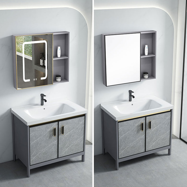 Modern Bathroom Sink Vanity Freestanding Faucet Included Bathroom Vanity Set Clearhalo 'Bathroom Remodel & Bathroom Fixtures' 'Bathroom Vanities' 'bathroom_vanities' 'Home Improvement' 'home_improvement' 'home_improvement_bathroom_vanities' 7276619