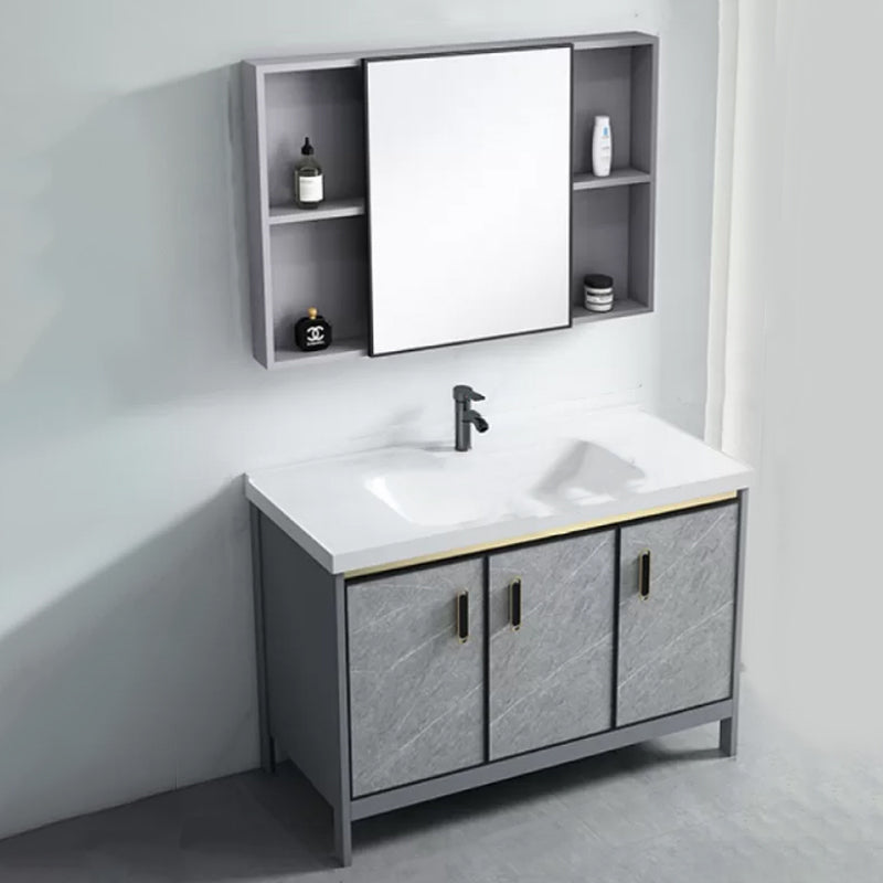 Modern Bathroom Sink Vanity Freestanding Faucet Included Bathroom Vanity Set Vanity & Faucet & Mirror Cabinet Clearhalo 'Bathroom Remodel & Bathroom Fixtures' 'Bathroom Vanities' 'bathroom_vanities' 'Home Improvement' 'home_improvement' 'home_improvement_bathroom_vanities' 7276627