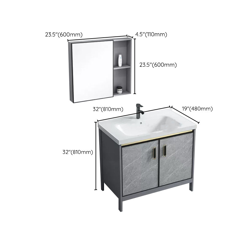 Modern Bathroom Sink Vanity Freestanding Faucet Included Bathroom Vanity Set Clearhalo 'Bathroom Remodel & Bathroom Fixtures' 'Bathroom Vanities' 'bathroom_vanities' 'Home Improvement' 'home_improvement' 'home_improvement_bathroom_vanities' 7276653