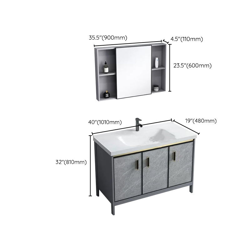 Modern Bathroom Sink Vanity Freestanding Faucet Included Bathroom Vanity Set Clearhalo 'Bathroom Remodel & Bathroom Fixtures' 'Bathroom Vanities' 'bathroom_vanities' 'Home Improvement' 'home_improvement' 'home_improvement_bathroom_vanities' 7276655