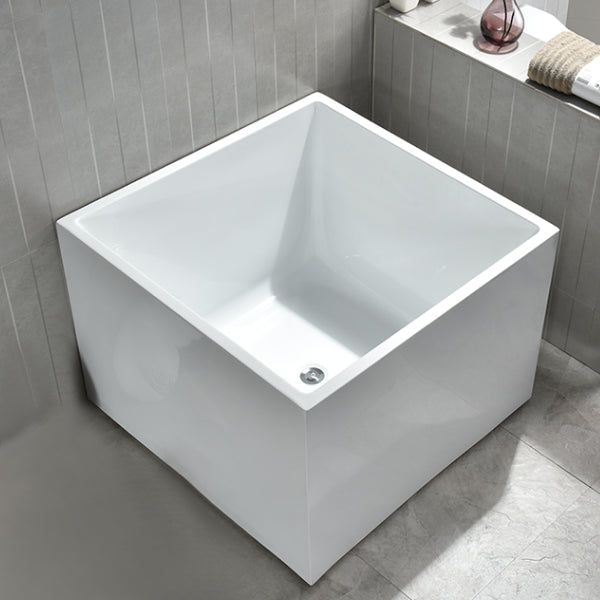 Back to Wall Rectangular Bath Antique Finish Soaking Modern Bath Tub Without Seat Tub Clearhalo 'Bathroom Remodel & Bathroom Fixtures' 'Bathtubs' 'Home Improvement' 'home_improvement' 'home_improvement_bathtubs' 'Showers & Bathtubs' 7279401