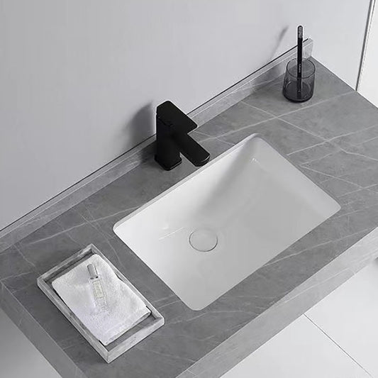 Contemporary Bathroom Sink with Pop-Up Drain Grey Rectangular Wall Mount Bathroom Sink Clearhalo 'Bathroom Remodel & Bathroom Fixtures' 'Bathroom Sinks & Faucet Components' 'Bathroom Sinks' 'bathroom_sink' 'Home Improvement' 'home_improvement' 'home_improvement_bathroom_sink' 7279547