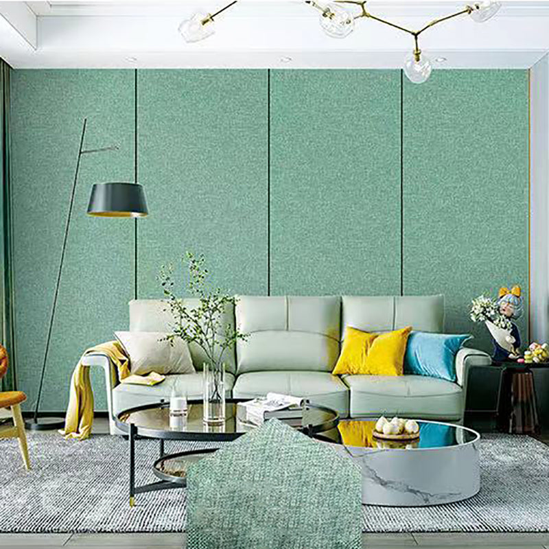 Modern Style Linen Wall Panel Living Room Peel and Stick Wall Paneling Green Clearhalo 'Flooring 'Home Improvement' 'home_improvement' 'home_improvement_wall_paneling' 'Wall Paneling' 'wall_paneling' 'Walls & Ceilings' Walls and Ceiling' 7280035
