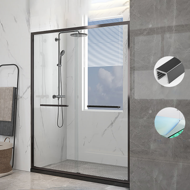 Transparent Scratch Resistant Shower Doors Double Sliding Shower Bath Door Grey Clearhalo 'Bathroom Remodel & Bathroom Fixtures' 'Home Improvement' 'home_improvement' 'home_improvement_shower_tub_doors' 'Shower and Tub Doors' 'shower_tub_doors' 'Showers & Bathtubs' 7280176