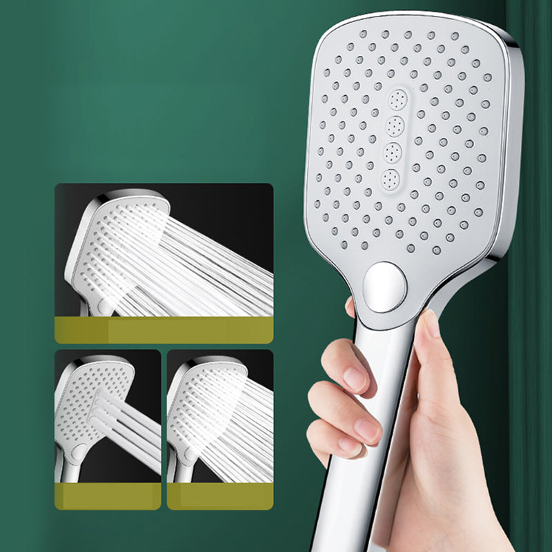 Handheld Shower Head 3 Settings Adjustable Spray Pattern Showerhead Silver Hand Shower Hose not included Clearhalo 'Bathroom Remodel & Bathroom Fixtures' 'Home Improvement' 'home_improvement' 'home_improvement_shower_heads' 'Shower Heads' 'shower_heads' 'Showers & Bathtubs Plumbing' 'Showers & Bathtubs' 7281444