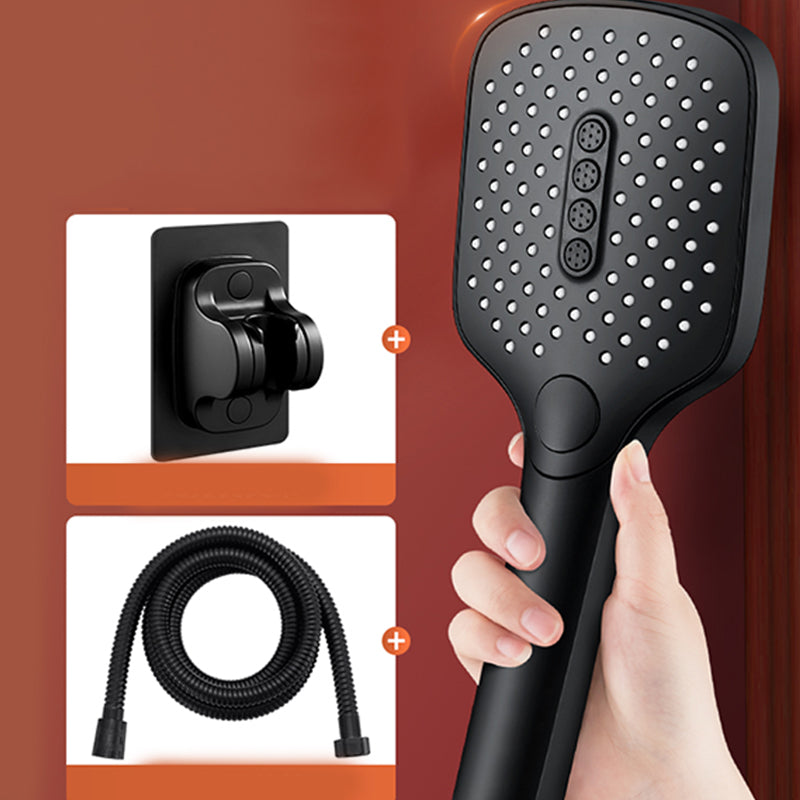 Handheld Shower Head 3 Settings Adjustable Spray Pattern Showerhead Black Shower & Hose & Hole-free Wall Seat Clearhalo 'Bathroom Remodel & Bathroom Fixtures' 'Home Improvement' 'home_improvement' 'home_improvement_shower_heads' 'Shower Heads' 'shower_heads' 'Showers & Bathtubs Plumbing' 'Showers & Bathtubs' 7281460