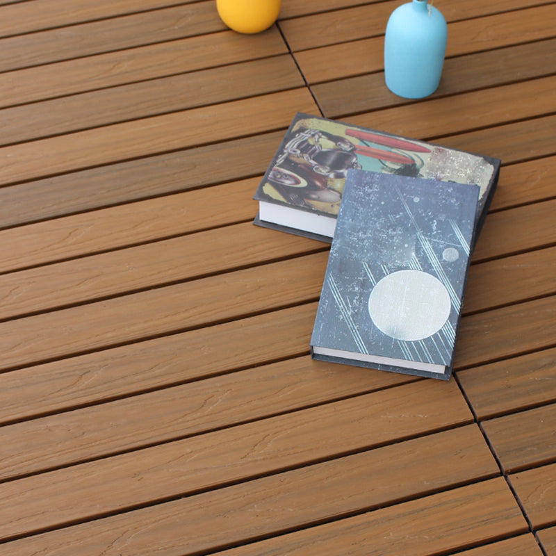 Deck Plank Interlocking Manufactured Wood Flooring Tiles Outdoor Flooring 1' x 2' Teak Clearhalo 'Home Improvement' 'home_improvement' 'home_improvement_outdoor_deck_tiles_planks' 'Outdoor Deck Tiles & Planks' 'Outdoor Flooring & Tile' 'Outdoor Remodel' 'outdoor_deck_tiles_planks' 7283131