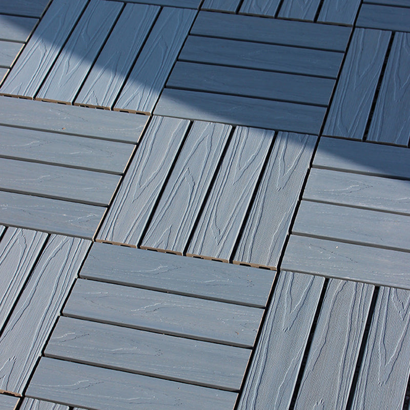 Deck Plank Interlocking Manufactured Wood Flooring Tiles Outdoor Flooring 12" x 12" Turquoise Clearhalo 'Home Improvement' 'home_improvement' 'home_improvement_outdoor_deck_tiles_planks' 'Outdoor Deck Tiles & Planks' 'Outdoor Flooring & Tile' 'Outdoor Remodel' 'outdoor_deck_tiles_planks' 7283140