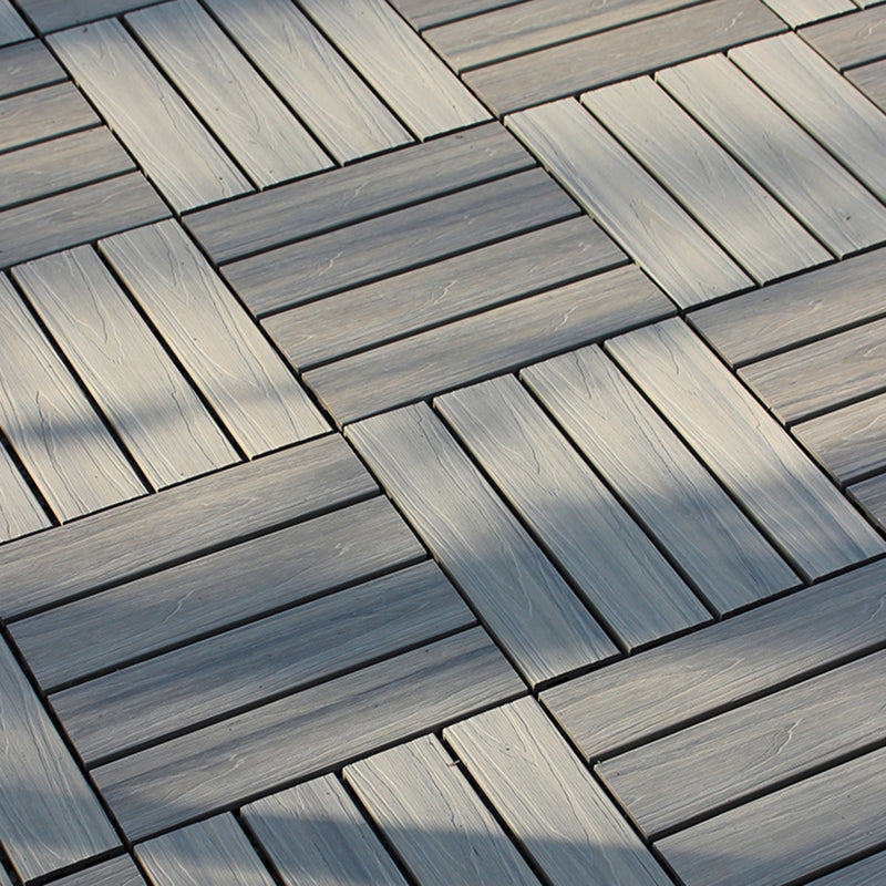 Deck Plank Interlocking Manufactured Wood Flooring Tiles Outdoor Flooring 12" x 12" Old Wood Clearhalo 'Home Improvement' 'home_improvement' 'home_improvement_outdoor_deck_tiles_planks' 'Outdoor Deck Tiles & Planks' 'Outdoor Flooring & Tile' 'Outdoor Remodel' 'outdoor_deck_tiles_planks' 7283144