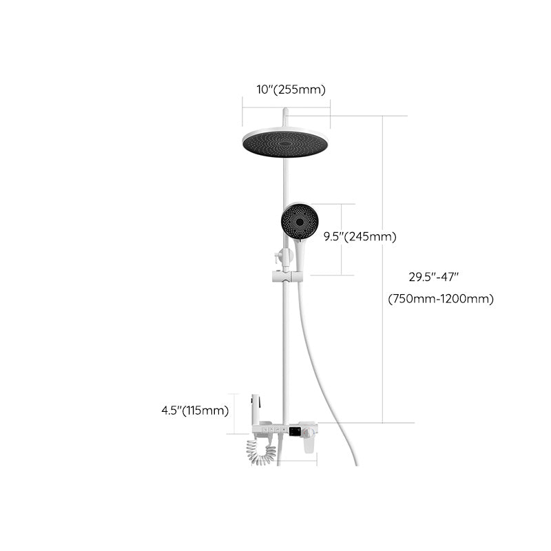 Modern Shower System Slide Bar Included Wall Mounted Shower Set Clearhalo 'Bathroom Remodel & Bathroom Fixtures' 'Home Improvement' 'home_improvement' 'home_improvement_shower_faucets' 'Shower Faucets & Systems' 'shower_faucets' 'Showers & Bathtubs Plumbing' 'Showers & Bathtubs' 7283762