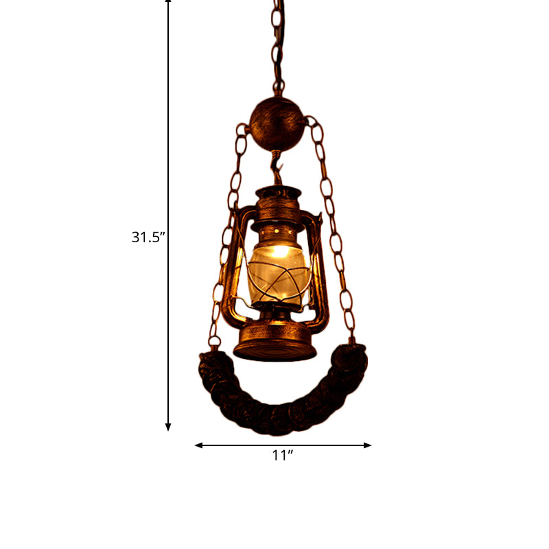 Clear Glass Brass Hanging Lamp Kit Kerosene 1 Head Industrial Style Pendant Lighting with Resin Curved Beam Clearhalo 'Art Deco Pendants' 'Cast Iron' 'Ceiling Lights' 'Ceramic' 'Crystal' 'Industrial Pendants' 'Industrial' 'Metal' 'Middle Century Pendants' 'Pendant Lights' 'Pendants' 'Tiffany' Lighting' 728411
