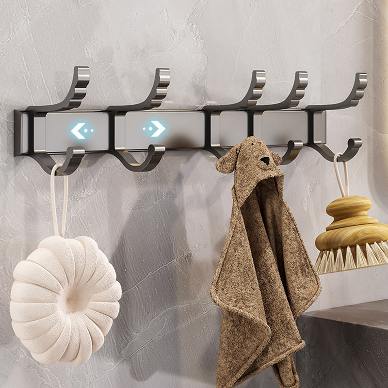 Modern Bathroom Hardware Set Grey Metal Bathroom Accessory Kit Clearhalo 'Bathroom Hardware Sets' 'Bathroom Hardware' 'Bathroom Remodel & Bathroom Fixtures' 'bathroom_hardware_sets' 'Home Improvement' 'home_improvement' 'home_improvement_bathroom_hardware_sets' 7284971