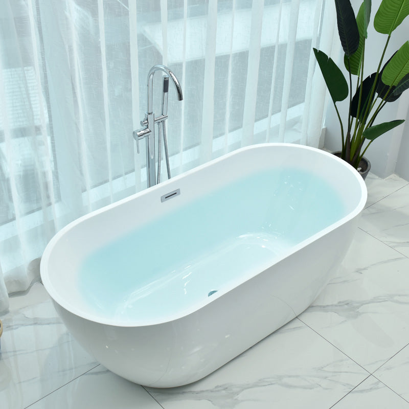 Antique Finish Stand Alone Bathtub Modern Soaking Oval Bath Tub Silver 67"L x 30"W x 23"H Tub with Freestanding Tub Fillers Clearhalo 'Bathroom Remodel & Bathroom Fixtures' 'Bathtubs' 'Home Improvement' 'home_improvement' 'home_improvement_bathtubs' 'Showers & Bathtubs' 7285264