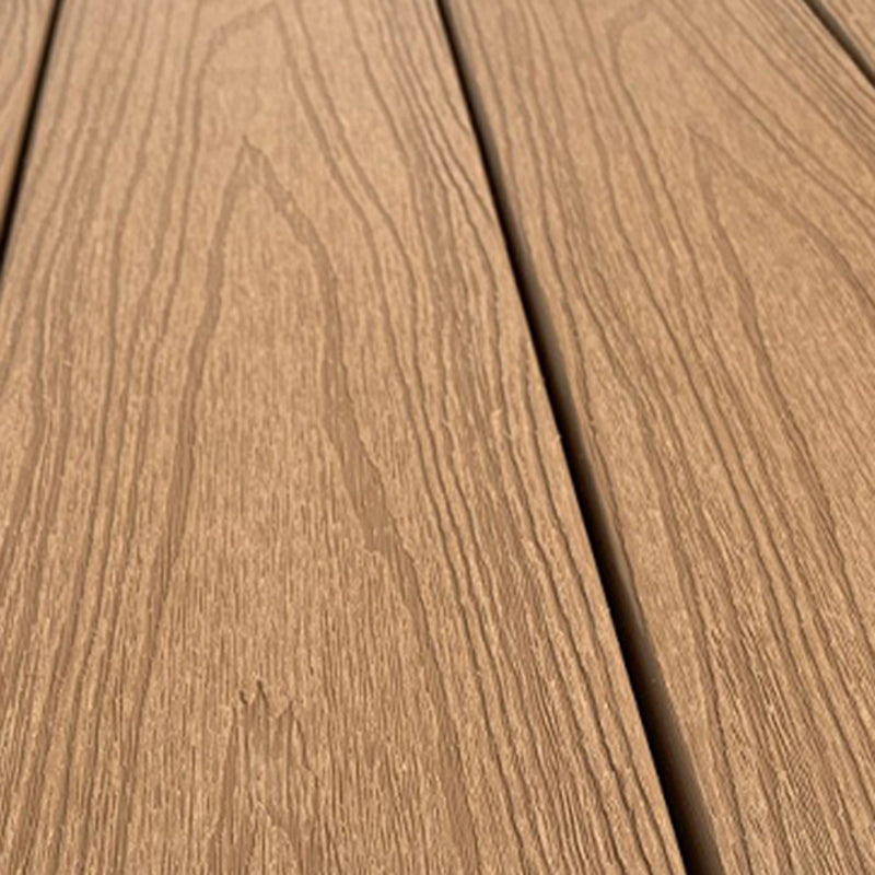 Embossed Patio Flooring Tiles Composite Nailed Flooring Tiles Garden Teak Co-Extrusion Clearhalo 'Home Improvement' 'home_improvement' 'home_improvement_outdoor_deck_tiles_planks' 'Outdoor Deck Tiles & Planks' 'Outdoor Flooring & Tile' 'Outdoor Remodel' 'outdoor_deck_tiles_planks' 7285338