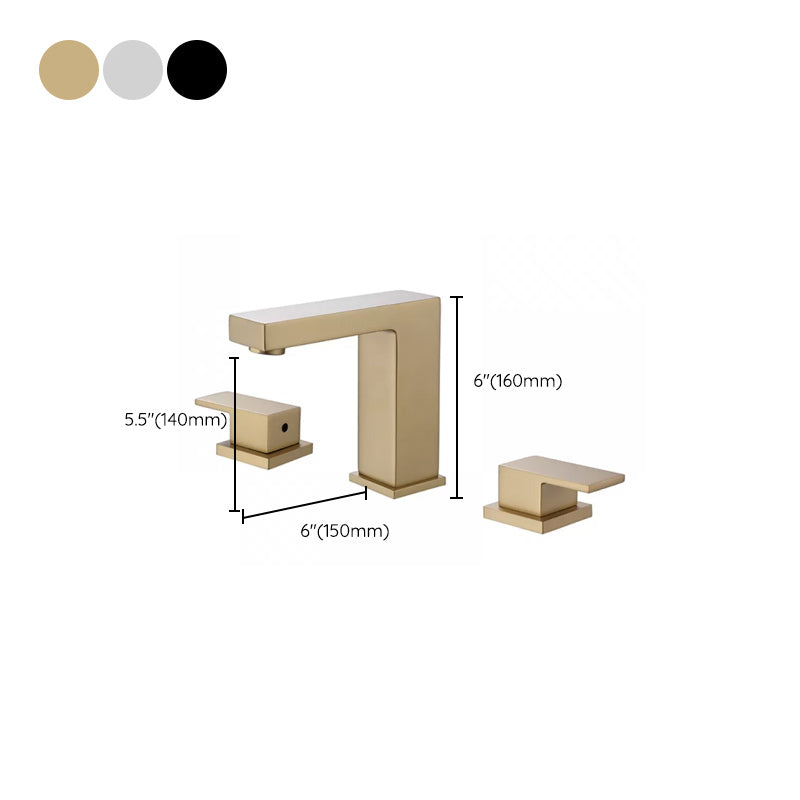 Modern Double Handle Sink Faucet with Water Inlet Pipe Bathroom Brass Sink Faucet Clearhalo 'Bathroom Remodel & Bathroom Fixtures' 'Bathroom Sink Faucets' 'Bathroom Sinks & Faucet Components' 'bathroom_sink_faucets' 'Home Improvement' 'home_improvement' 'home_improvement_bathroom_sink_faucets' 7286824