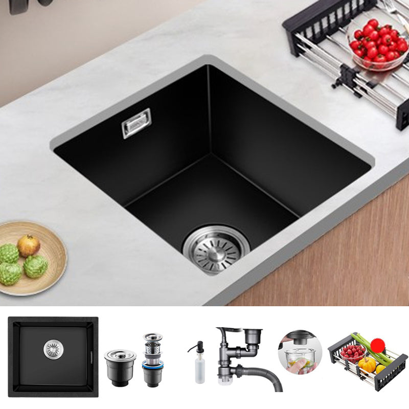 Quartz Kitchen Sink Single Bowl Drop-In Kitchen Sink with Rectangular Shape Sink Only None Clearhalo 'Home Improvement' 'home_improvement' 'home_improvement_kitchen_sinks' 'Kitchen Remodel & Kitchen Fixtures' 'Kitchen Sinks & Faucet Components' 'Kitchen Sinks' 'kitchen_sinks' 7286968