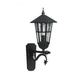 1-Bulb Urn Wall Sconce Farmhouse Black Clear Water/Tan Ribbed Glass Wall Mounted Lamp, 20"/21.5" Wide Clearhalo 'Wall Lamps & Sconces' 'Wall Lights' Lighting' 728710