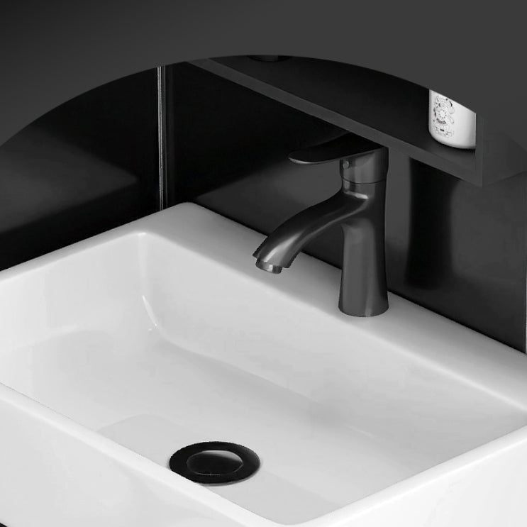 Modern White Ceramic Top Vanity Single-Sink Rectangular Wall Mount Vanity Clearhalo 'Bathroom Remodel & Bathroom Fixtures' 'Bathroom Vanities' 'bathroom_vanities' 'Home Improvement' 'home_improvement' 'home_improvement_bathroom_vanities' 7289544