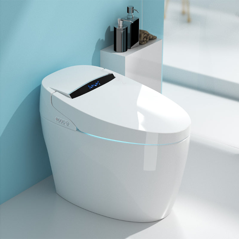 Contemporary Floor Standing Bidet Foot Sensor Elongated Heated Seat White White Clearhalo 'Bathroom Remodel & Bathroom Fixtures' 'Bidets' 'Home Improvement' 'home_improvement' 'home_improvement_bidets' 'Toilets & Bidets' 7290097