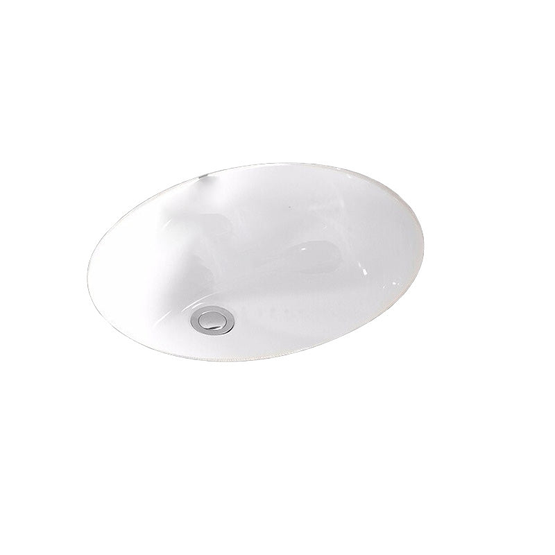 Modern Style Bathroom Sink Overflow Hole Design Oval Ceramic Bathroom Sink Clearhalo 'Bathroom Remodel & Bathroom Fixtures' 'Bathroom Sinks & Faucet Components' 'Bathroom Sinks' 'bathroom_sink' 'Home Improvement' 'home_improvement' 'home_improvement_bathroom_sink' 7291733