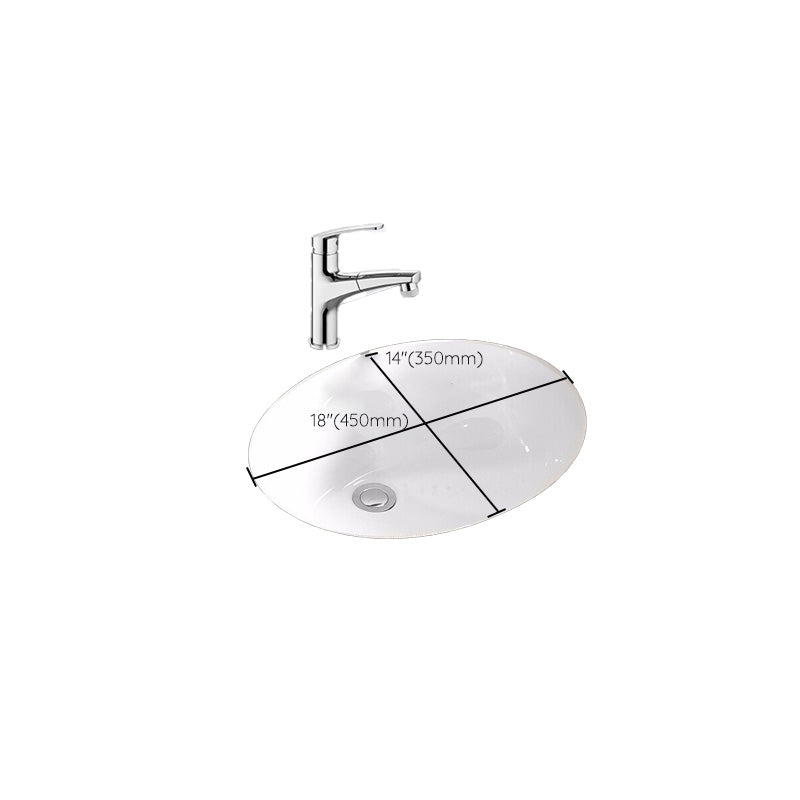 Modern Style Bathroom Sink Overflow Hole Design Oval Ceramic Bathroom Sink Clearhalo 'Bathroom Remodel & Bathroom Fixtures' 'Bathroom Sinks & Faucet Components' 'Bathroom Sinks' 'bathroom_sink' 'Home Improvement' 'home_improvement' 'home_improvement_bathroom_sink' 7291740