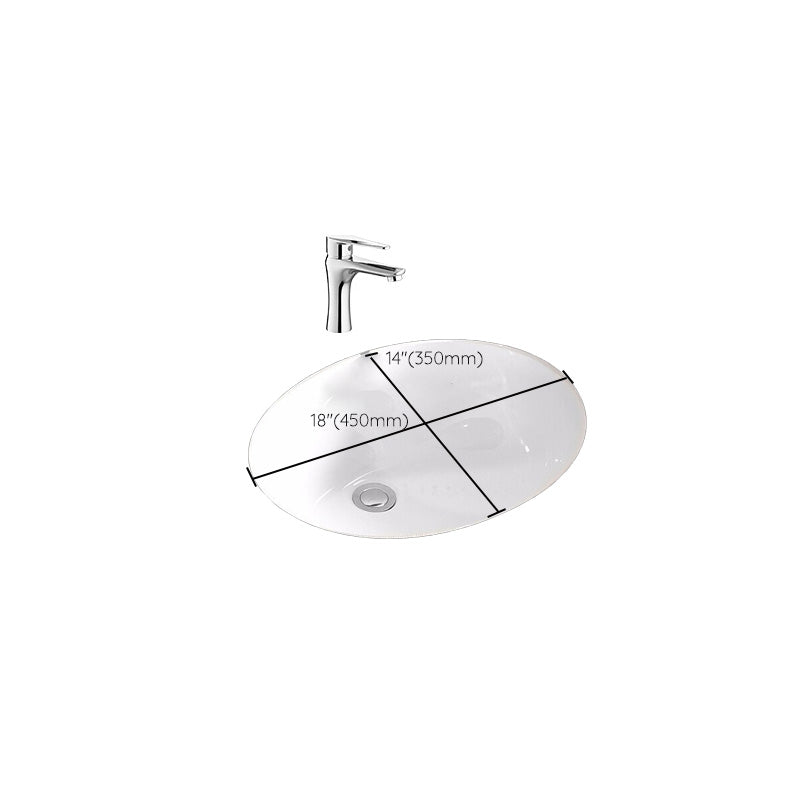 Modern Style Bathroom Sink Overflow Hole Design Oval Ceramic Bathroom Sink Clearhalo 'Bathroom Remodel & Bathroom Fixtures' 'Bathroom Sinks & Faucet Components' 'Bathroom Sinks' 'bathroom_sink' 'Home Improvement' 'home_improvement' 'home_improvement_bathroom_sink' 7291742