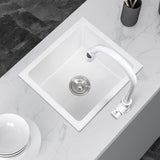 Quartz Kitchen Sink Contemporary Rectangular Shape Kitchen Sink with 1-Bowl Clearhalo 'Home Improvement' 'home_improvement' 'home_improvement_kitchen_sinks' 'Kitchen Remodel & Kitchen Fixtures' 'Kitchen Sinks & Faucet Components' 'Kitchen Sinks' 'kitchen_sinks' 7294811