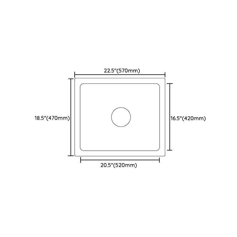 Quartz Kitchen Sink Contemporary Rectangular Shape Kitchen Sink with 1-Bowl Clearhalo 'Home Improvement' 'home_improvement' 'home_improvement_kitchen_sinks' 'Kitchen Remodel & Kitchen Fixtures' 'Kitchen Sinks & Faucet Components' 'Kitchen Sinks' 'kitchen_sinks' 7294821