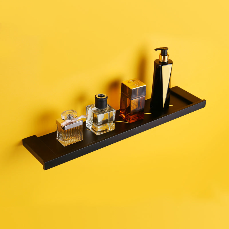 Modern Black Bathroom Accessory Kit with Bath Shelf and Soap Dish Bath Shelf Clearhalo 'Bathroom Hardware Sets' 'Bathroom Hardware' 'Bathroom Remodel & Bathroom Fixtures' 'bathroom_hardware_sets' 'Home Improvement' 'home_improvement' 'home_improvement_bathroom_hardware_sets' 7296302